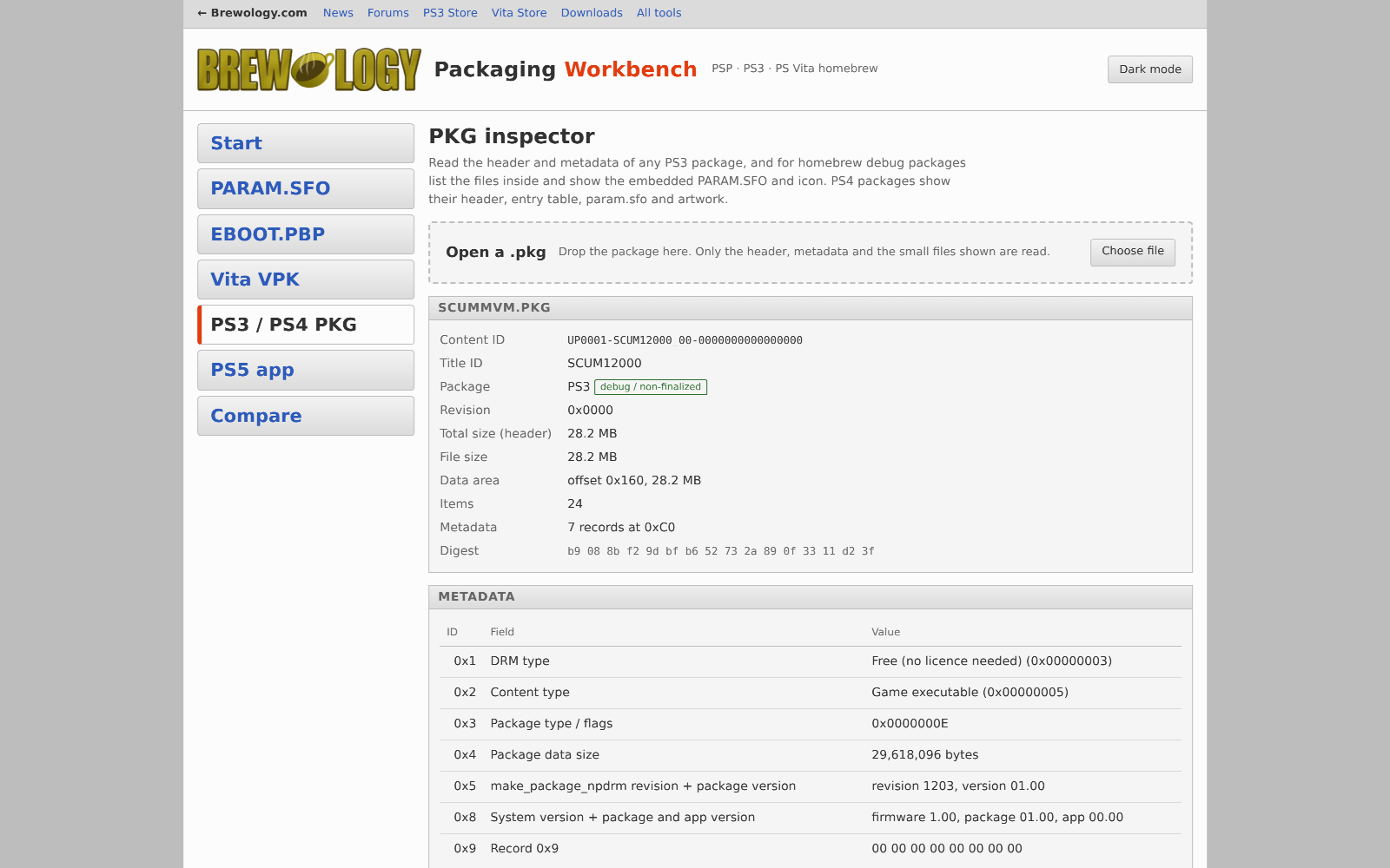 New on Brewology: the Packaging Workbench, homebrew tools that don't require downloads